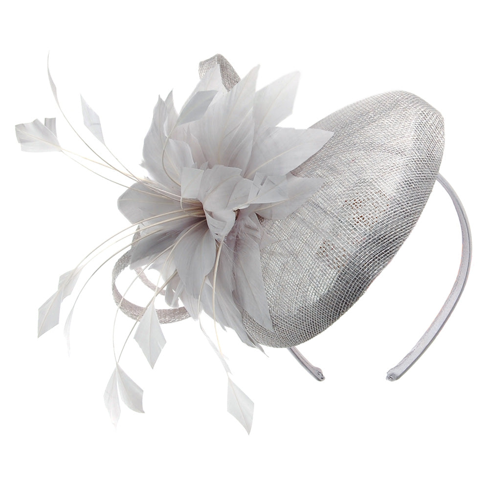 Jane Anne Designs Mandy Fascinator - Ivory-Silver