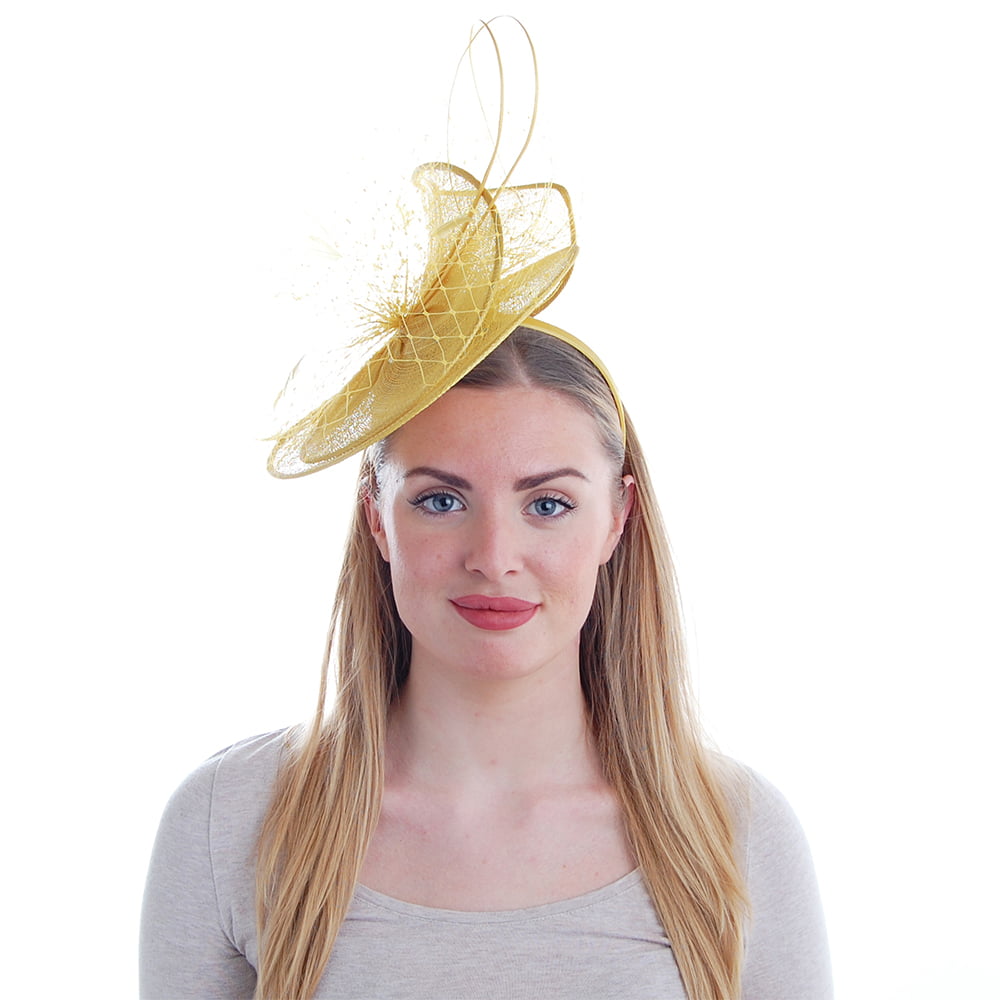 Failsworth Hats Perdita Fascinator - Yellow