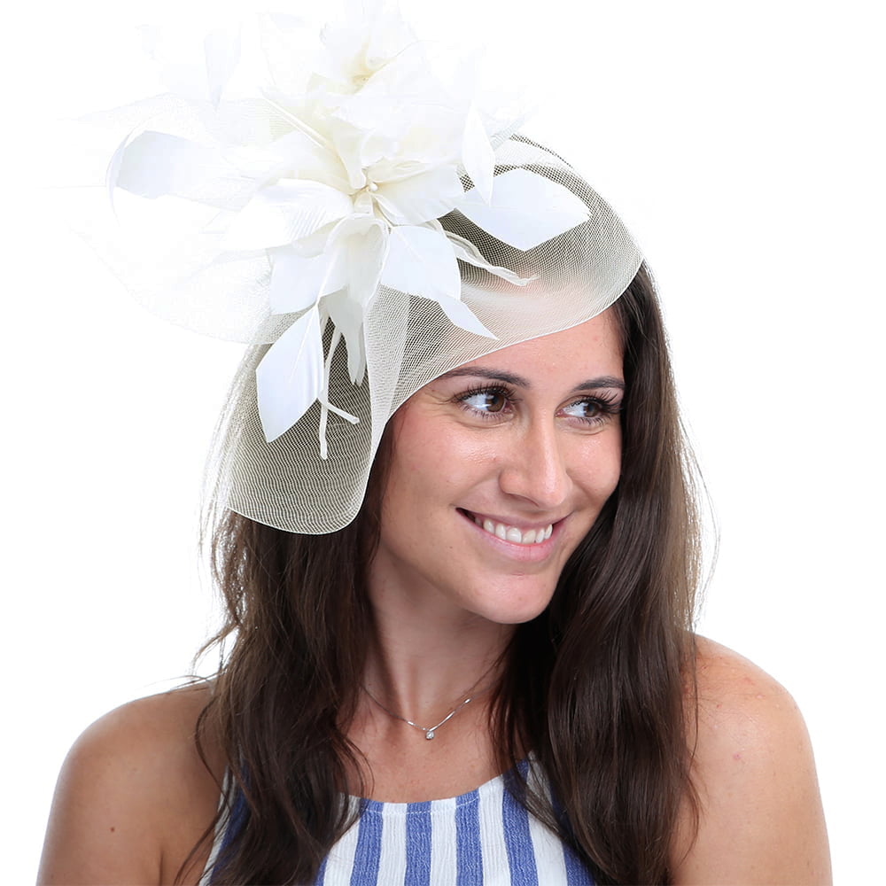 Jane Anne Designs Joanne Veil Fascinator - Ivory