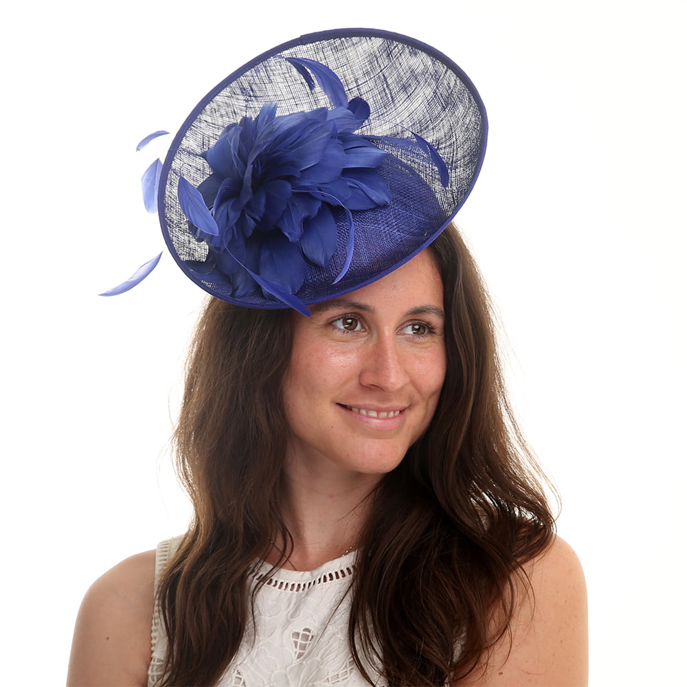 Jane Anne Designs Carnation Disc Fascinator - Cobalt