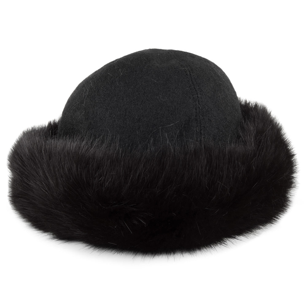 Helen Moore Hats Lara Faux Fur Winter Hat - Black