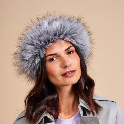 Helen Moore Hats Lara Faux Fur Winter Hat - Grey