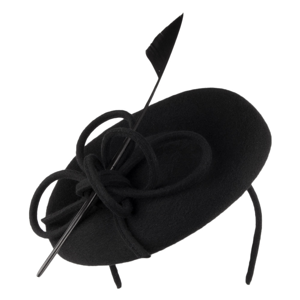 Whiteley Hats Arwyn Disc Fascinator - Black