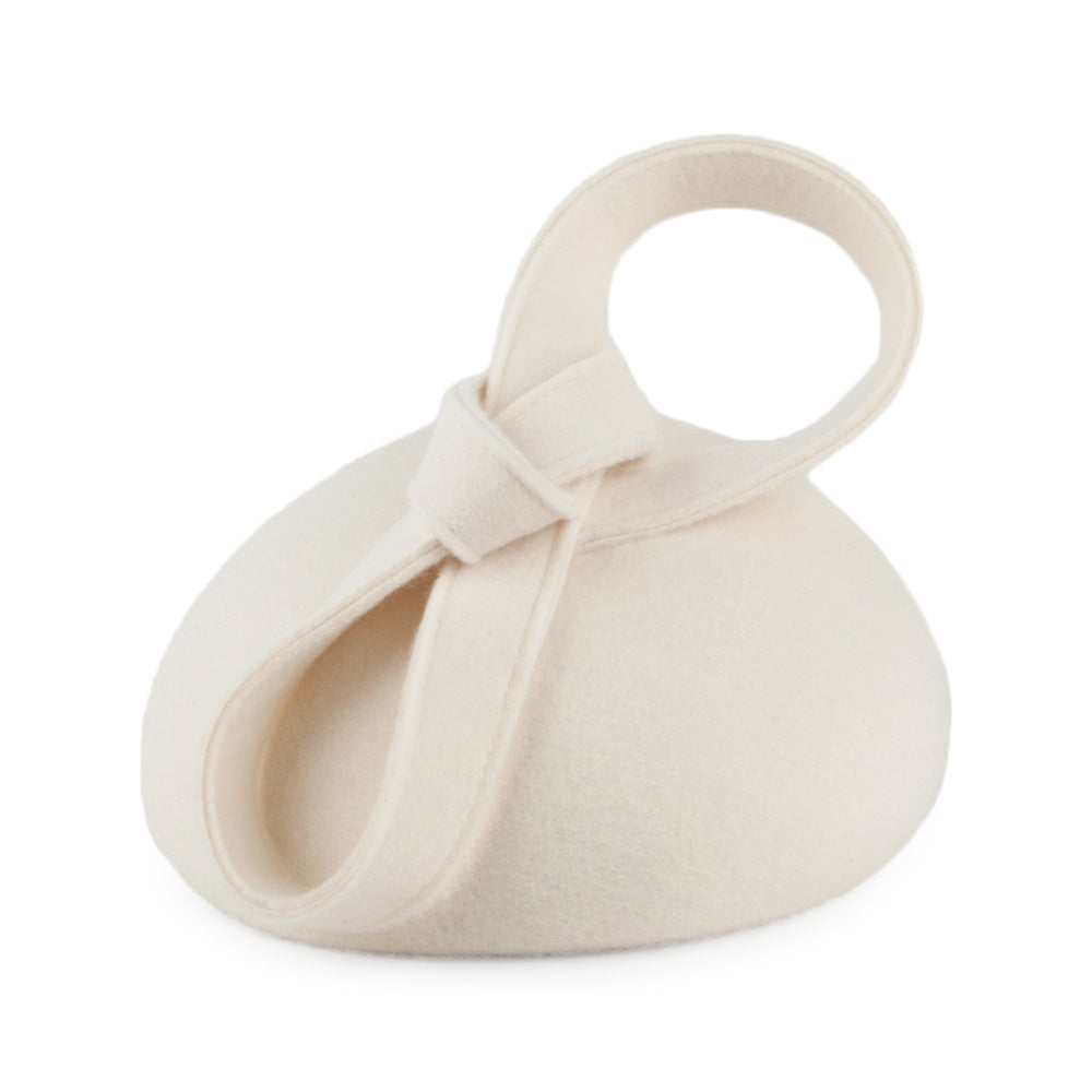 Whiteley Hats Carlita Wool Pillbox Hat with Swirl - Winter White
