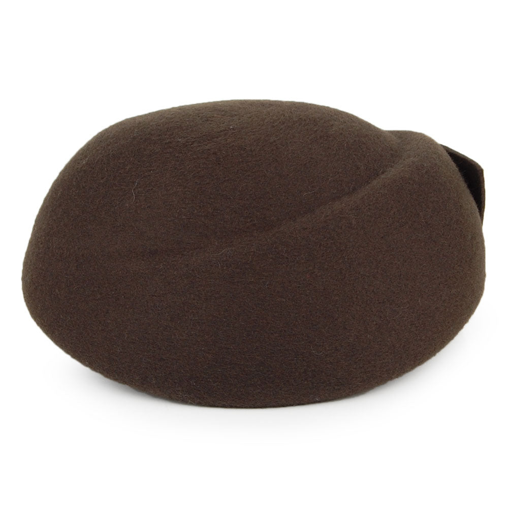 Whiteley Hats Avery Wool Pillbox Hat with Bow - Moss