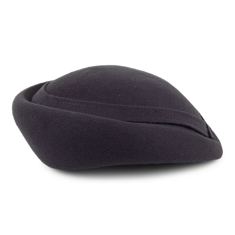 Whiteley Hats Maria Wool Pillbox Hat - Charcoal