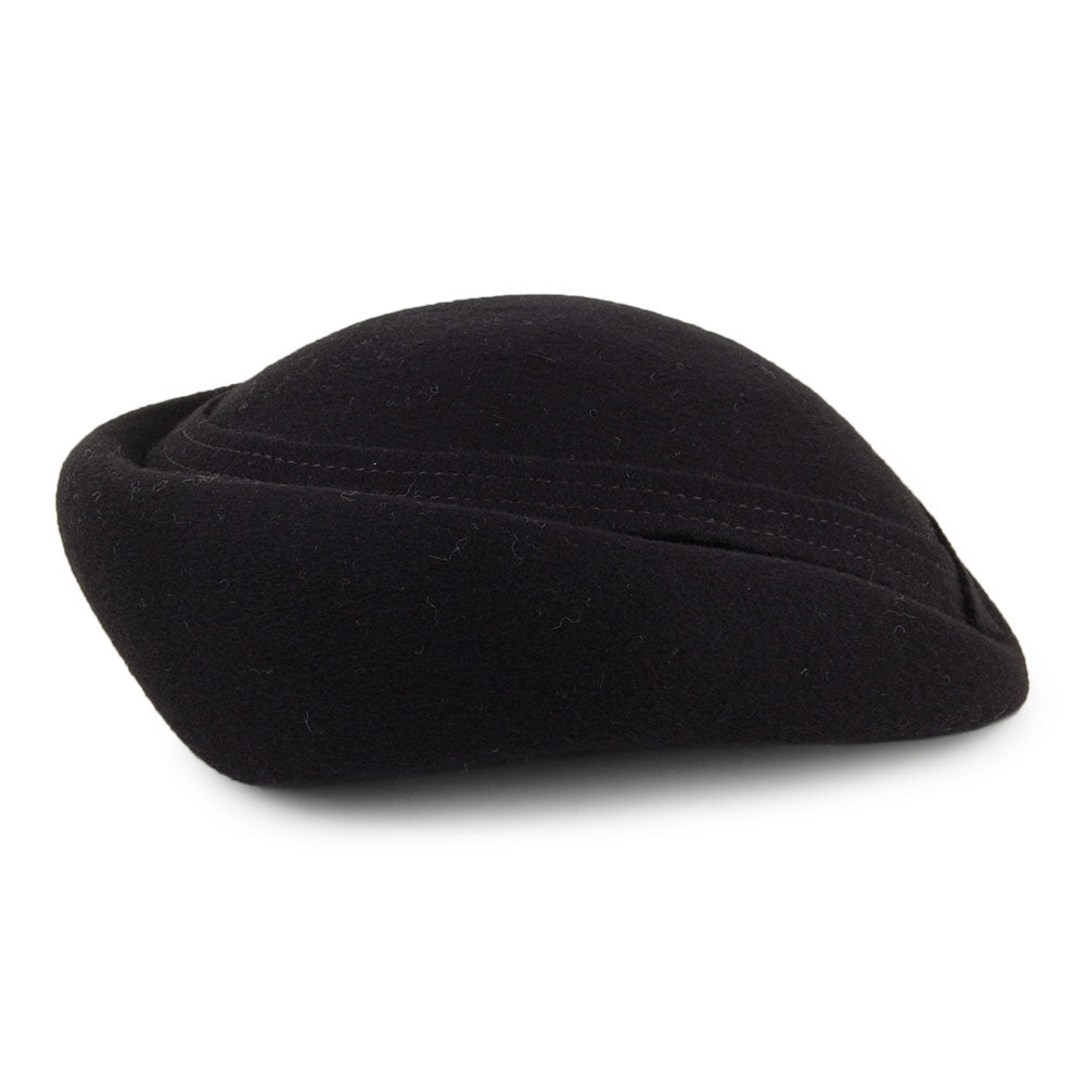 Whiteley Hats Maria Wool Pillbox Hat - Black