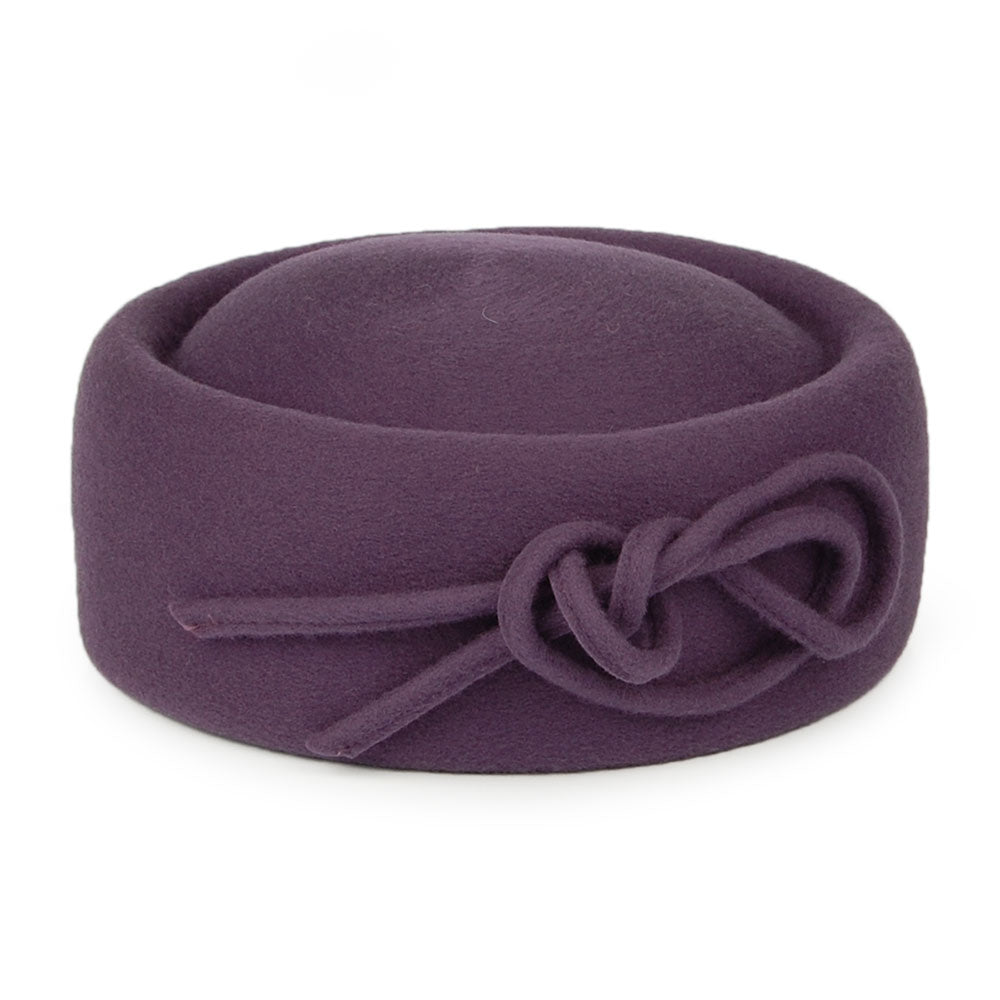 Whiteley Hats Bouvier Wool Pillbox Hat - Mauve