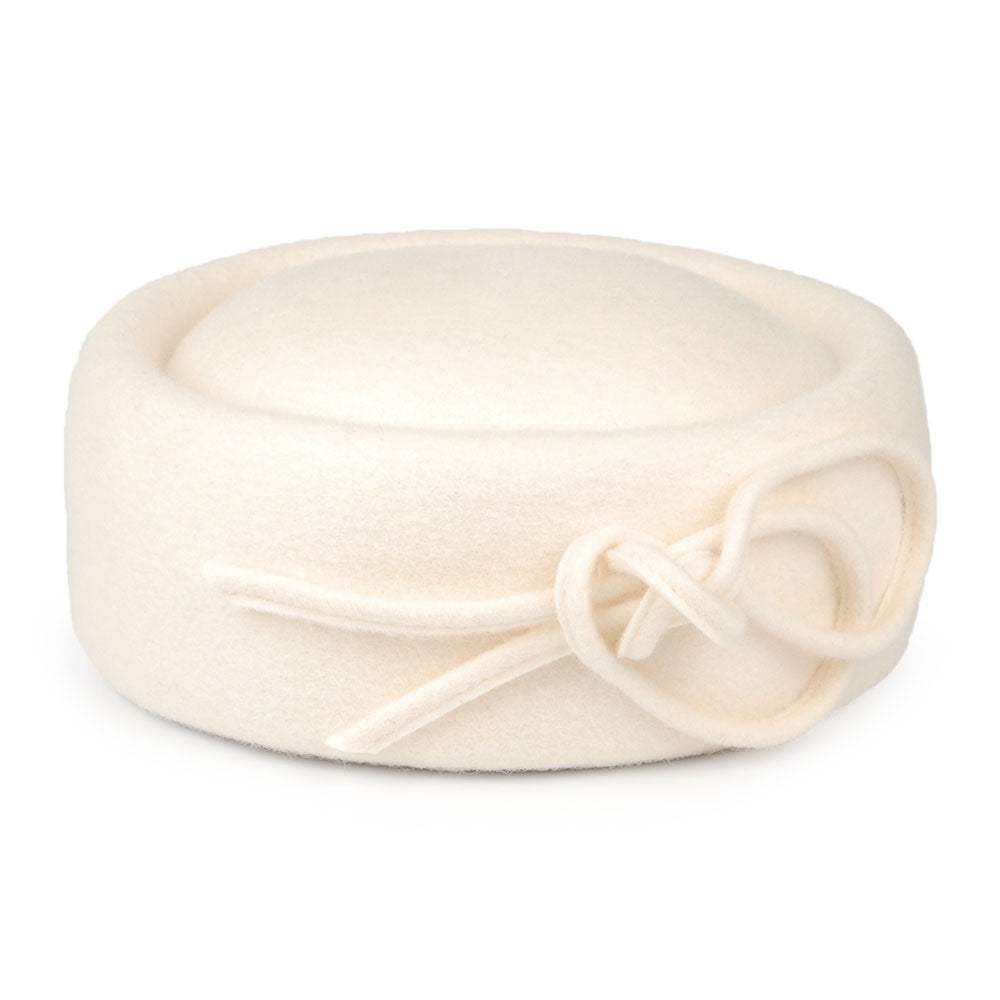 Whiteley Hats Bouvier Wool Pillbox Hat - Winter White