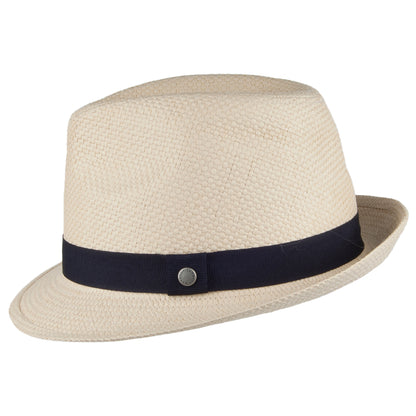 Barbour Hats Emblem Straw Trilby Hat - Natural