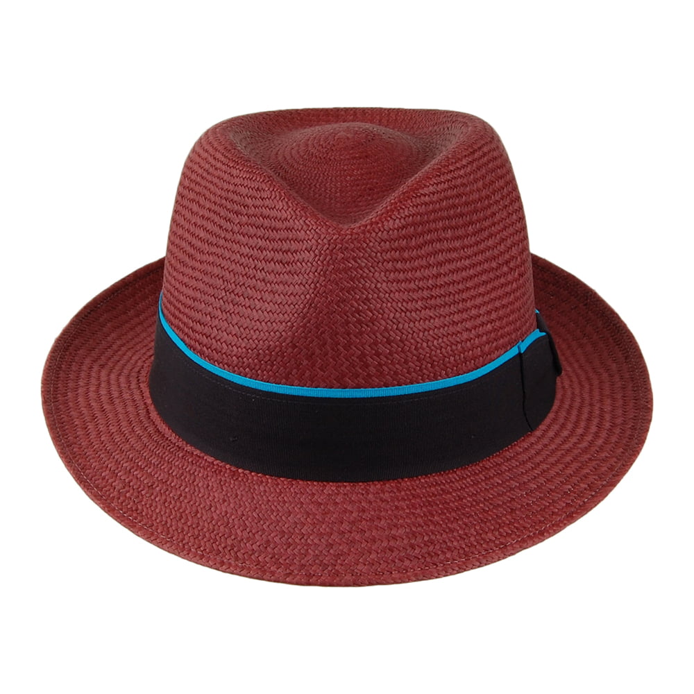 Failsworth Hats Panama Trilby Hat - Merlot