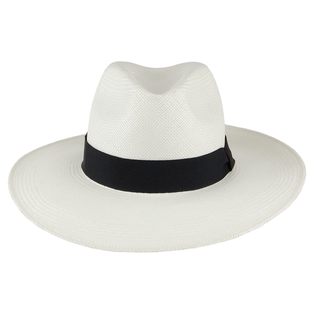 City Sport The Author Wide Brim Panama Fedora Hat - Bleach