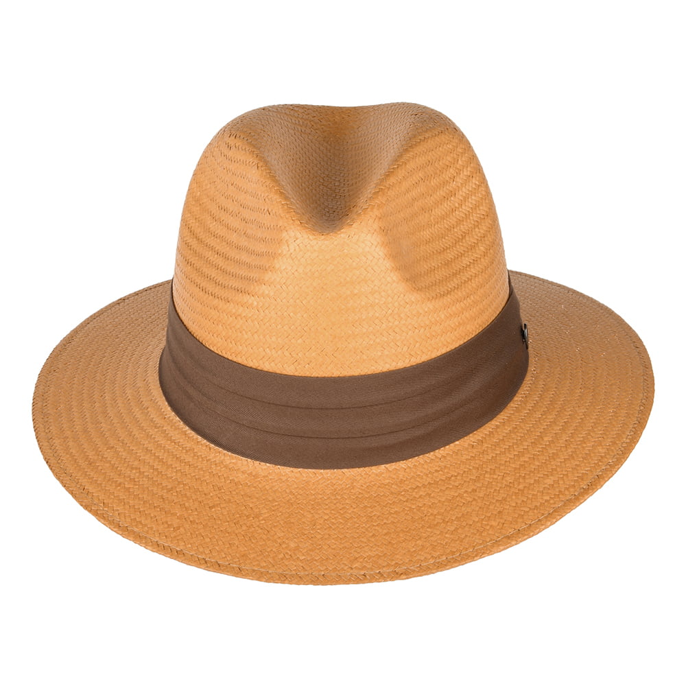 Jaxon & James Toyo Safari Fedora with Brown Band - Tan