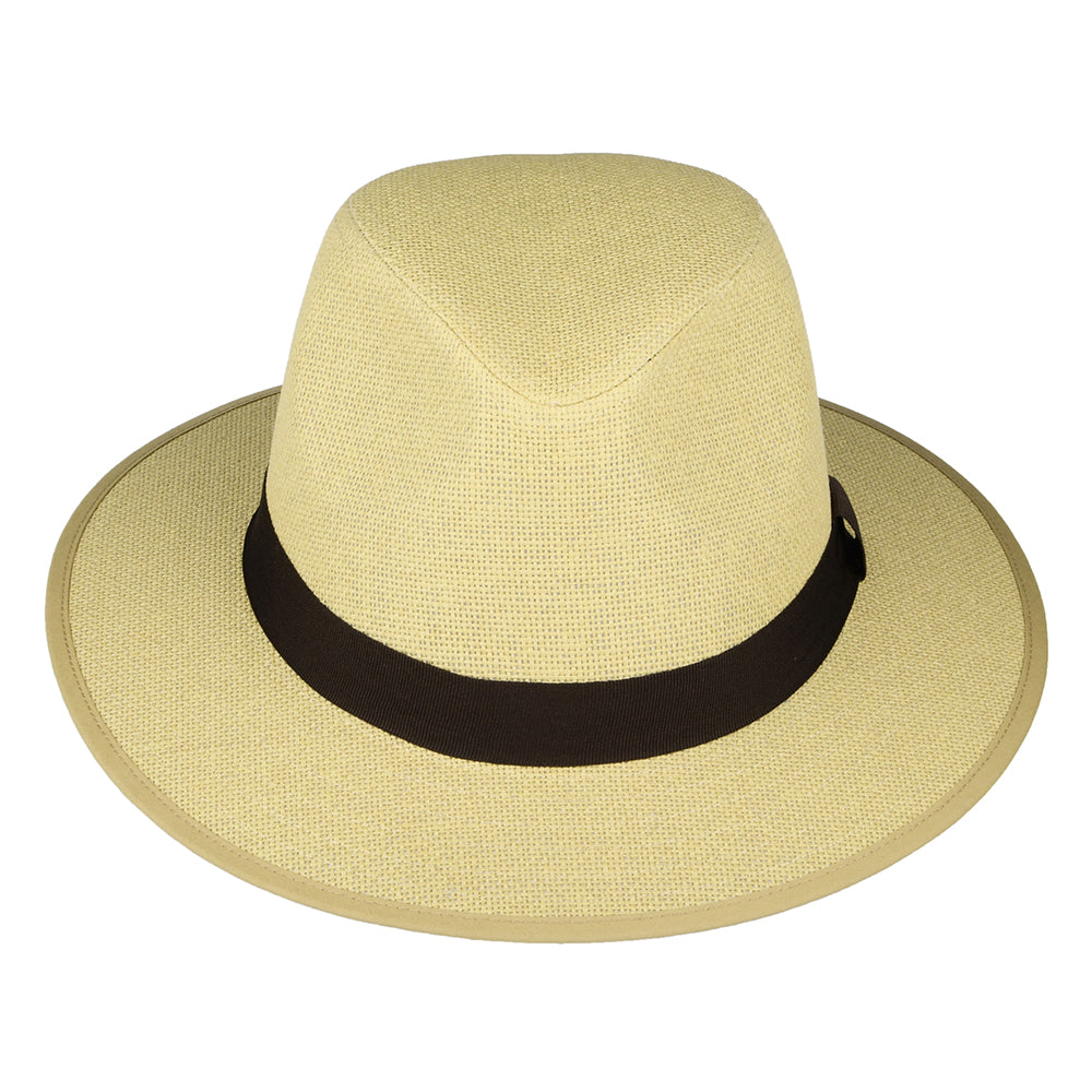 Failsworth Hats Toyo Straw Safari Fedora Hat - Tan