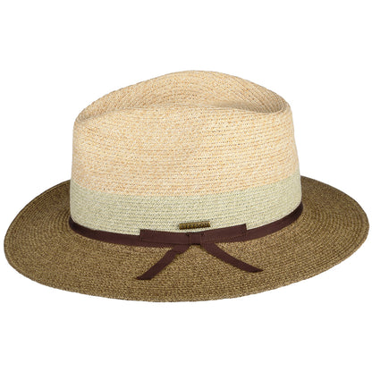Stetson Hats Traveller Tri-Colour Safari Fedora Hat - Beige-Brown