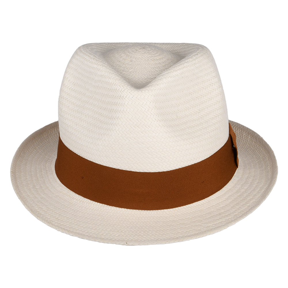 Failsworth Hats Panama Trilby Hat - Bleach-Toffee