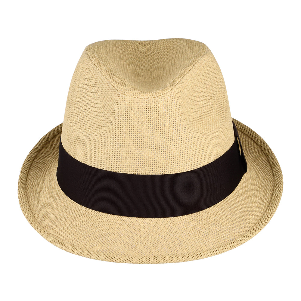 Failsworth Hats Toyo Straw Trilby Hat - Tan
