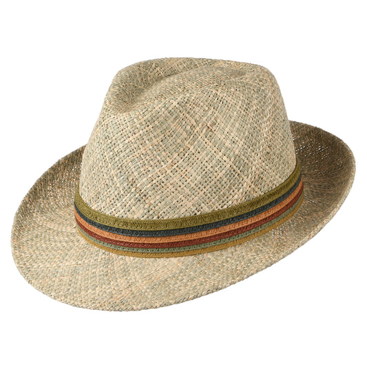 Failsworth Hats Cuba Seagrass Straw Fedora Hat - Natural