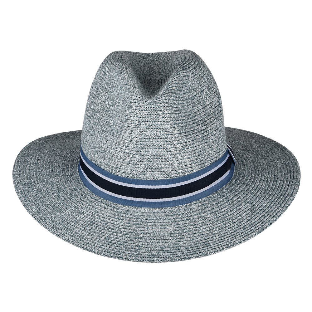 Failsworth Hats Antigua Toyo Straw Fedora Hat - Blue