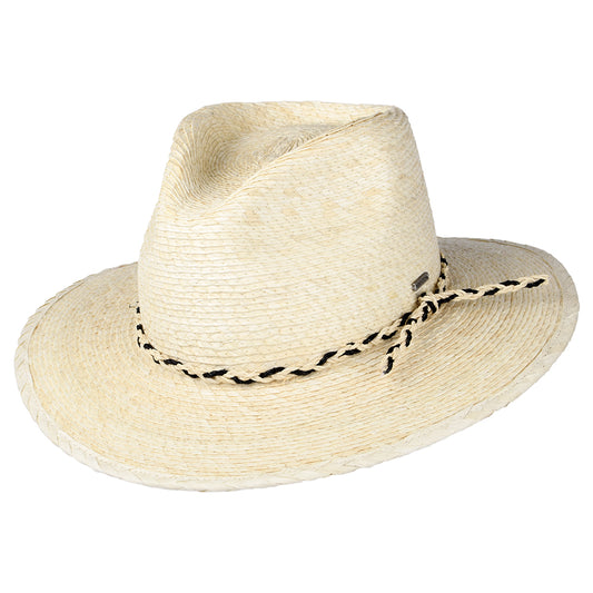 Brixton Hats Messer Western Straw Fedora Hat - Natural