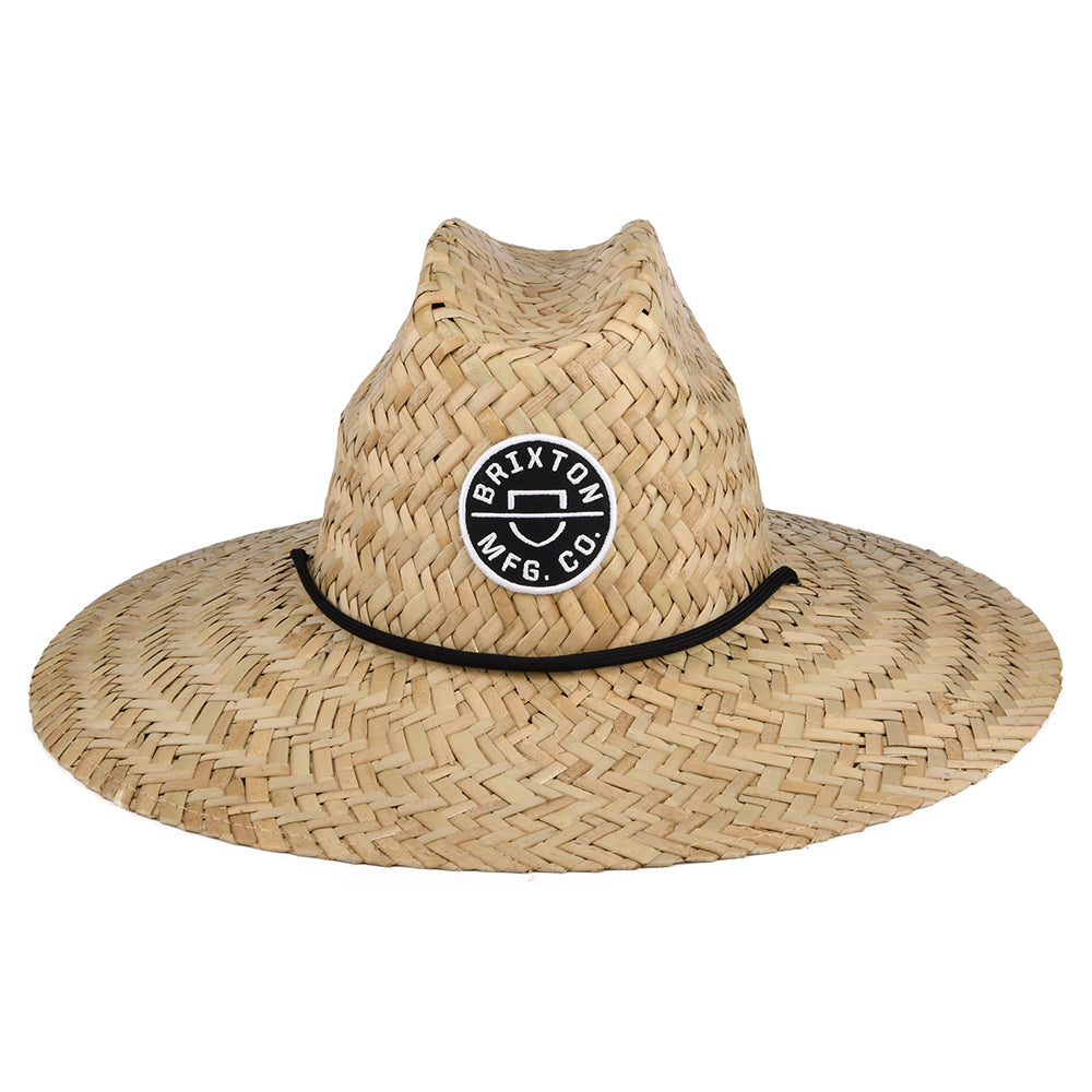 Brixton Hats Crest Straw Lifeguard Hat - Tan