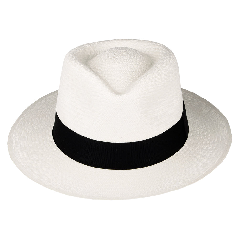 Jaxon & James C-Crown Panama Fedora Hat - Bleach