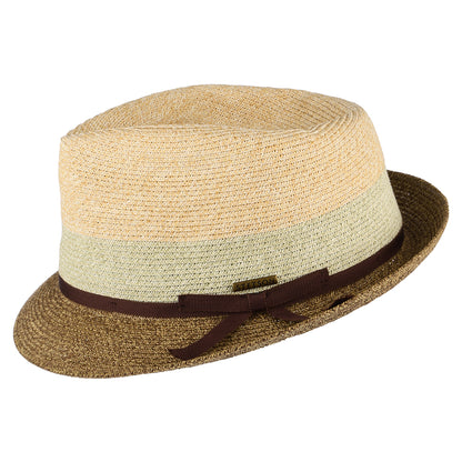 Stetson Hats Player Tri-Colour Trilby Hat - Whisky