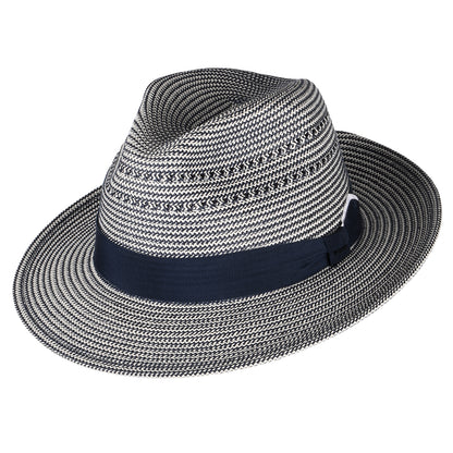 Bailey Hats Eli Fedora Hat - Navy-Cream