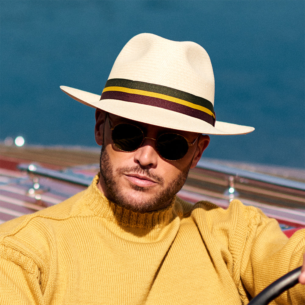 Failsworth Hats Regimental Panama Fedora Hat - Natural