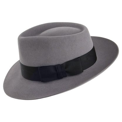 Christys Hats Casablanca Fur Felt Fedora Hat - Light Grey