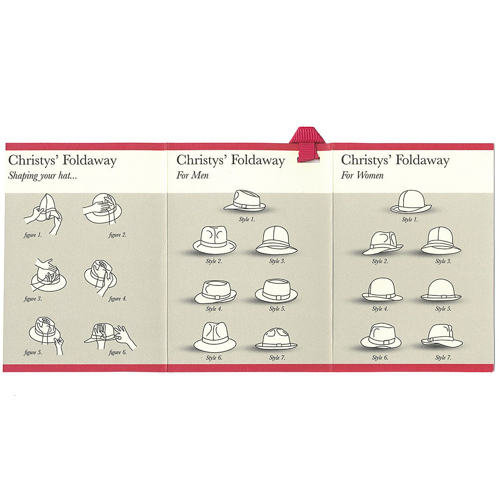 Christys Hats Foldaway Fur Felt Fedora Hat - Wine