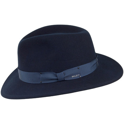Bailey Hats Curtis Crushable Fedora Hat - Navy Blue