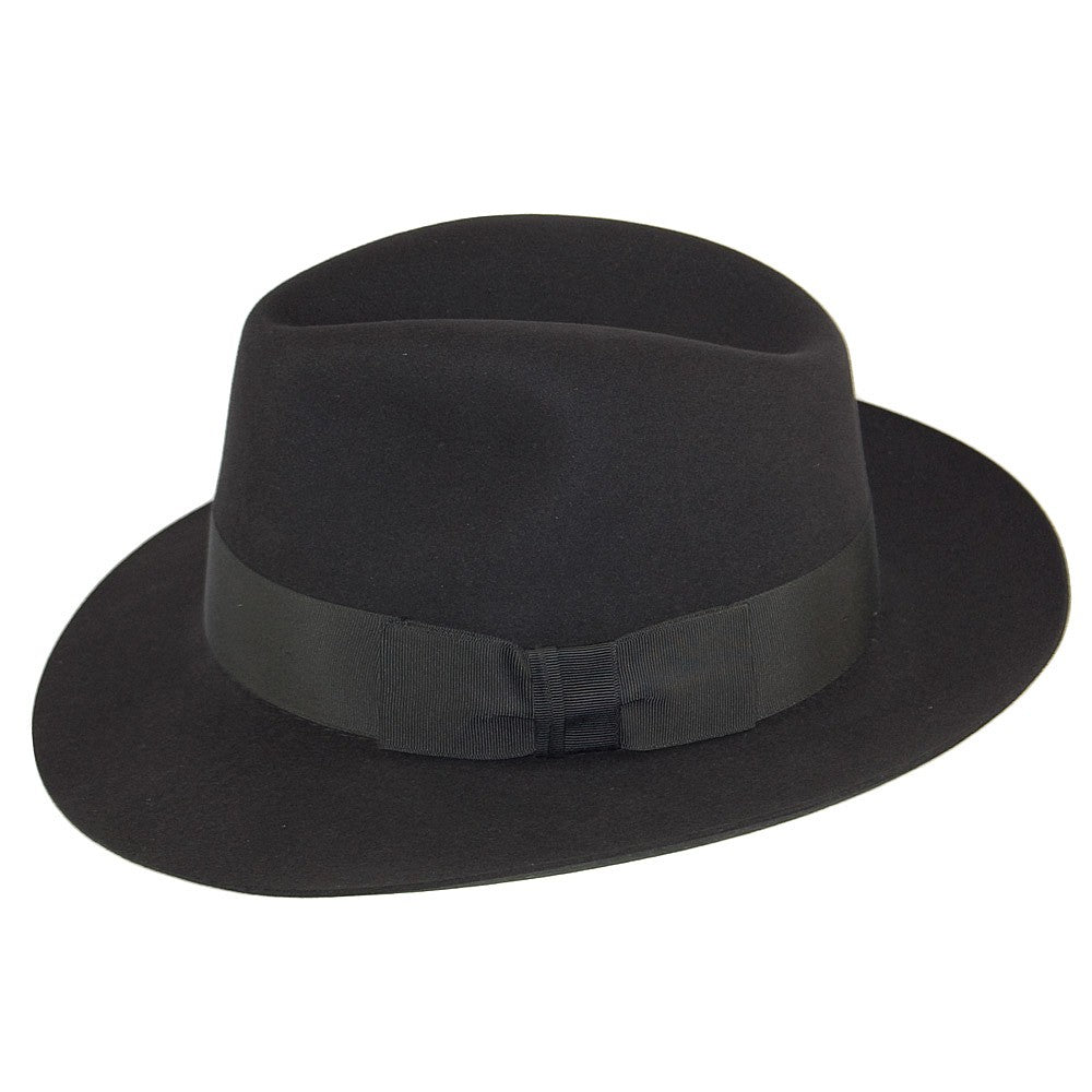 Christys Hats Knightsbridge Fur Felt Fedora Hat - Black