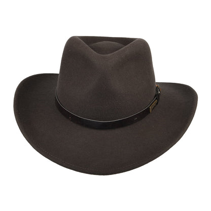 Indiana Jones Hats Wool Outback Hat - Brown