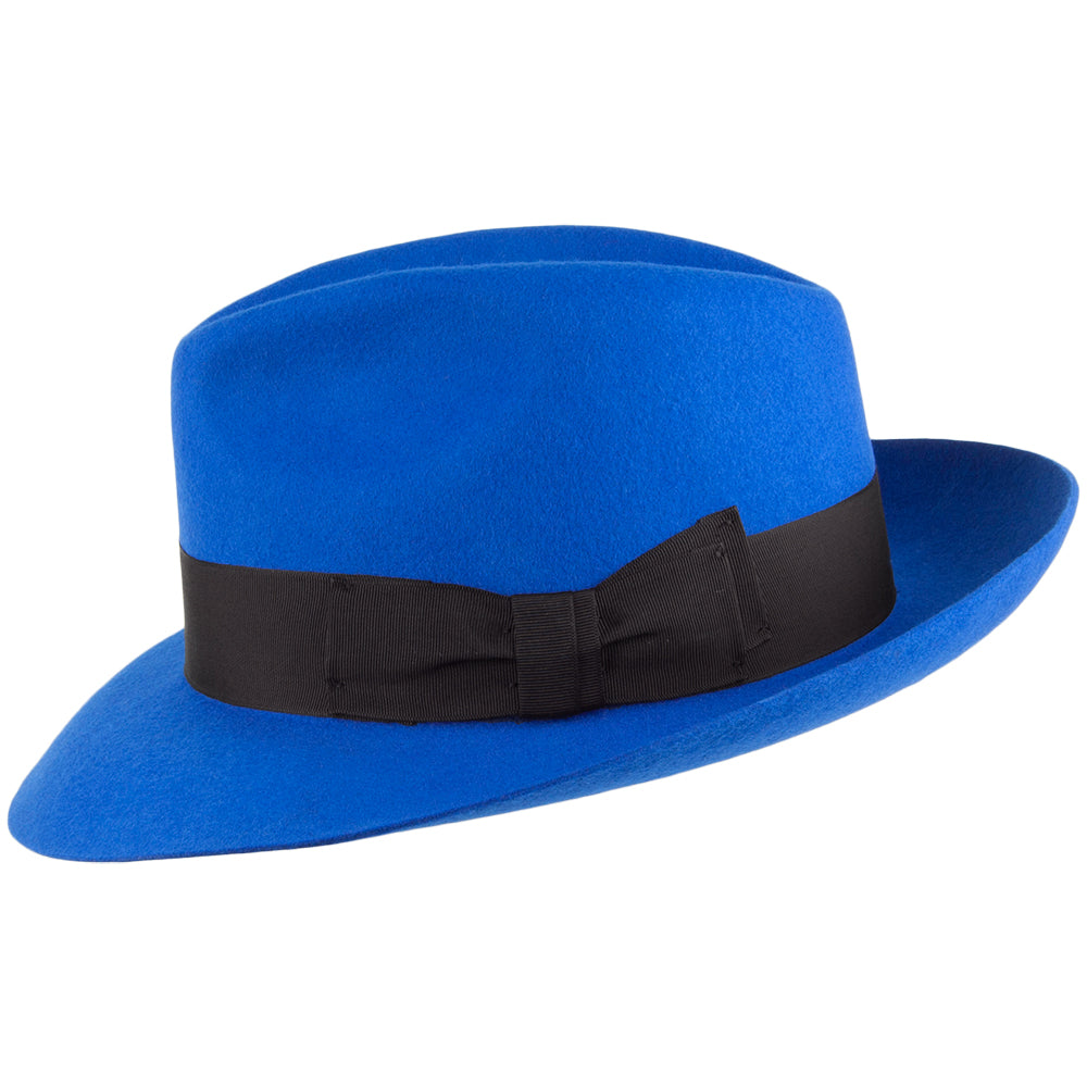 Denton Hats Mayfair Wool Felt Fedora Hat - Cobalt