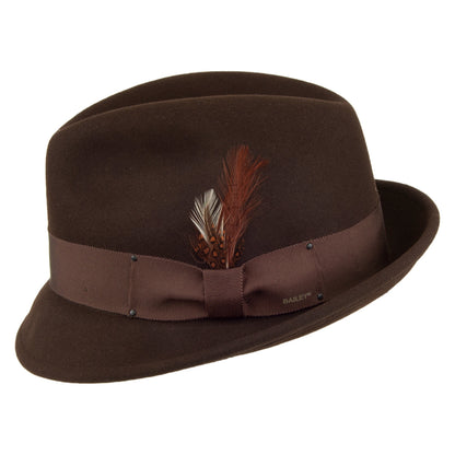 Bailey Hats Tino Crushable Trilby Hat - Brown