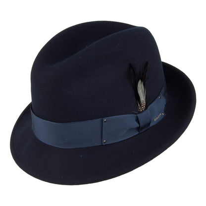 Bailey Hats Tino Crushable Trilby Hat - Navy Blue