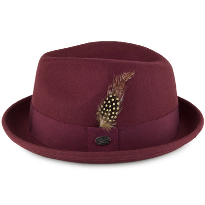 Bailey Hats Cloyd Trilby Hat - Burgundy