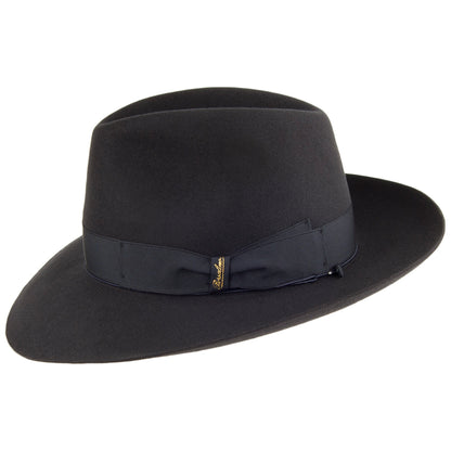 Borsalino Avalon Fur Felt Fedora Hat - Charcoal