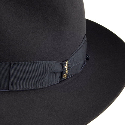 Borsalino Avalon Fur Felt Fedora Hat - Charcoal