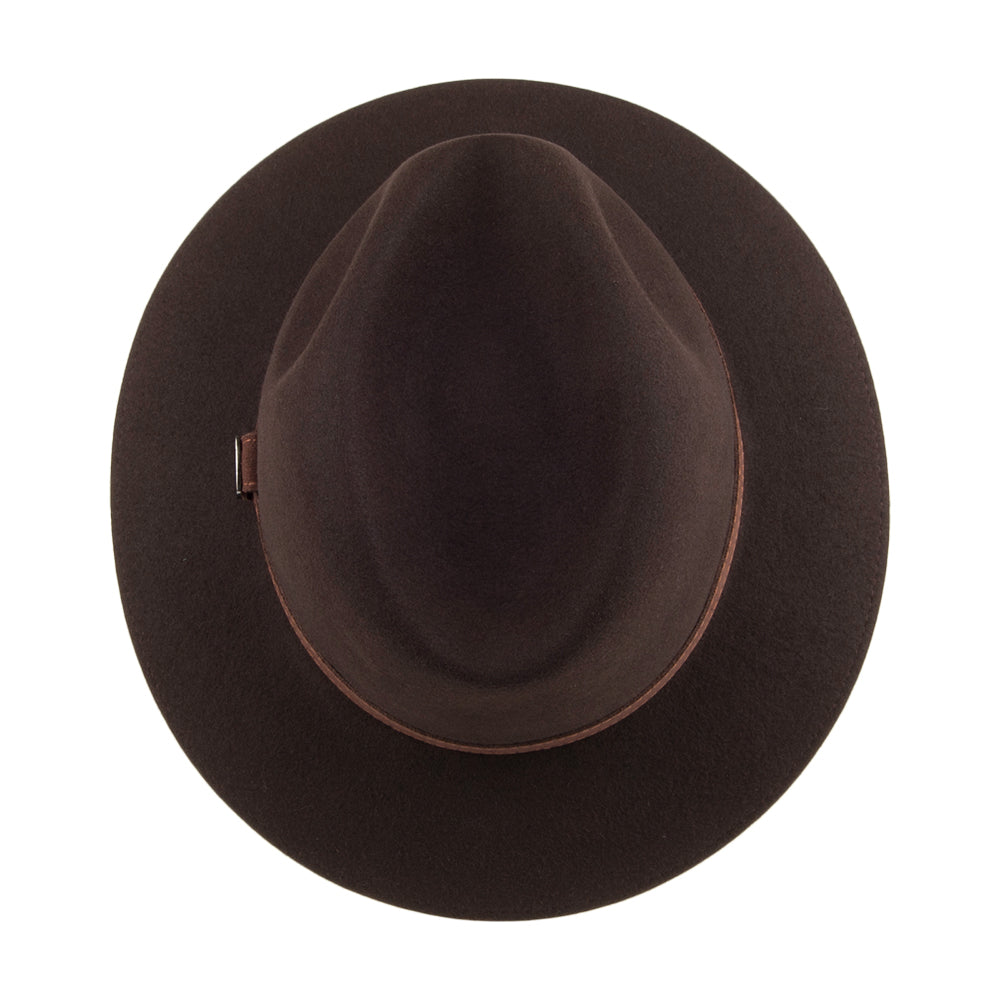 Borsalino Classic Fur Felt Crushable Safari Fedora - Brown