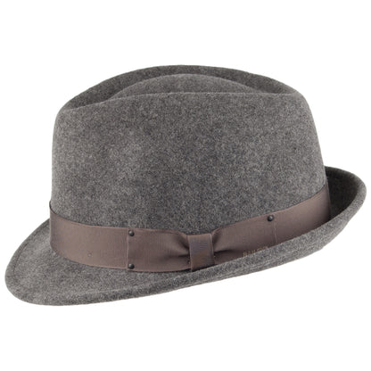 Bailey Hats Wynn Crushable Trilby Hat - Grey