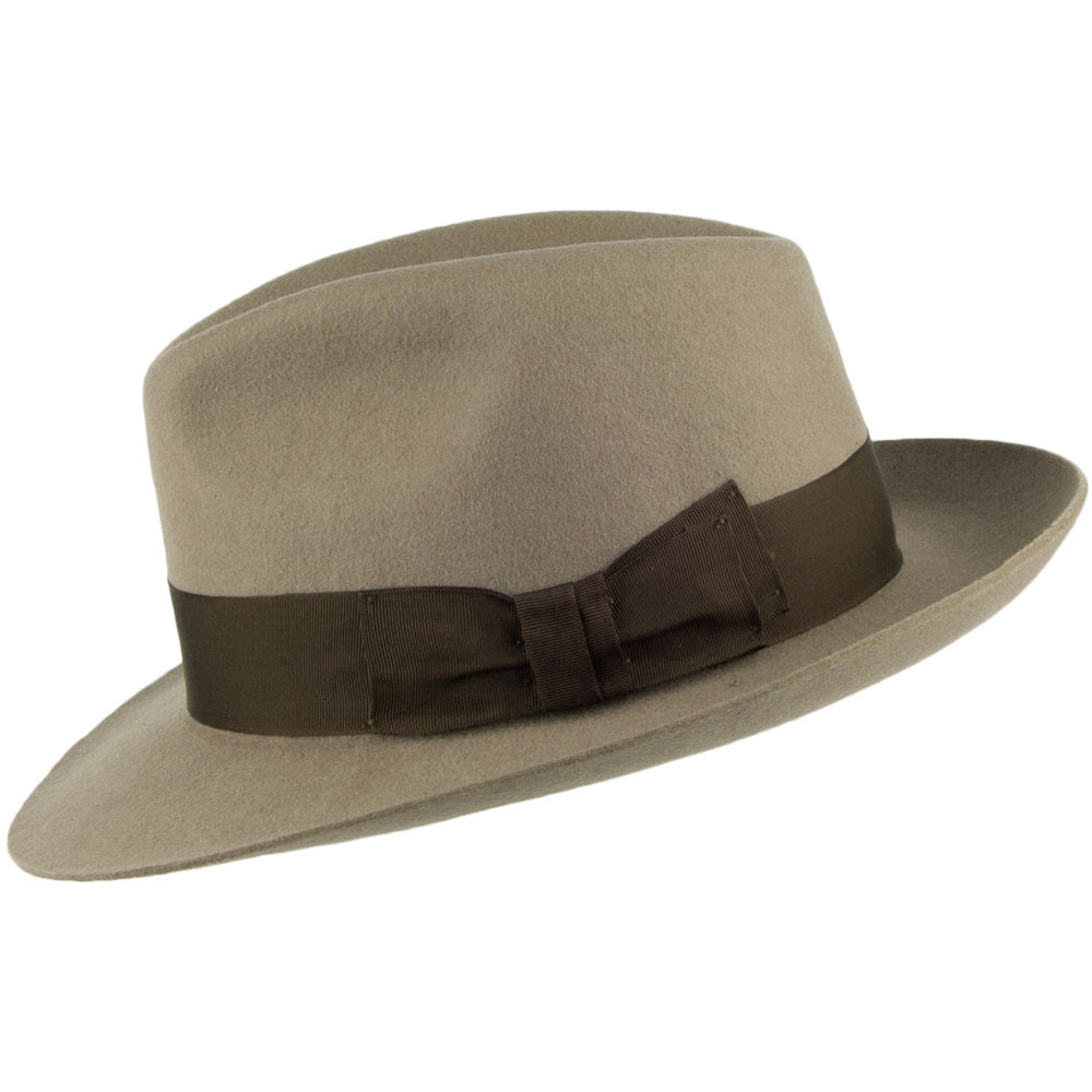 Denton Hats Mayfair Wool Felt Fedora Hat - Beige