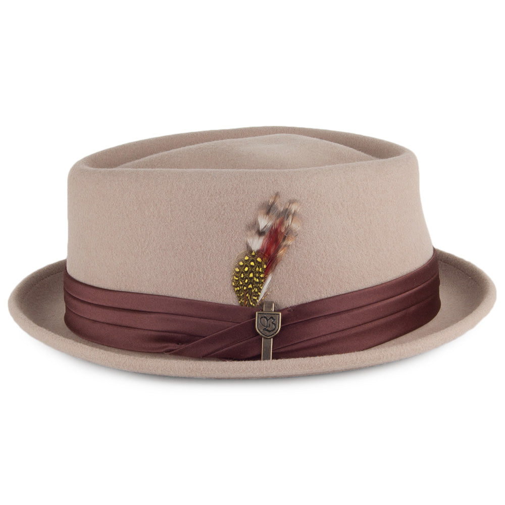 Brixton Hats Stout Pork Pie Hat - Light Beige