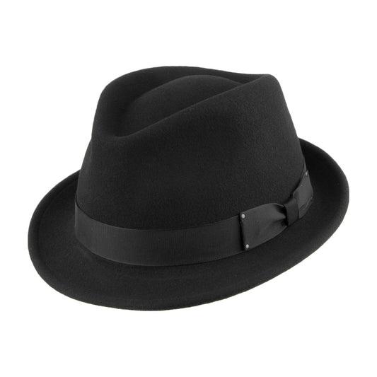 Bailey Hats Wynn Crushable Trilby Hat - Black