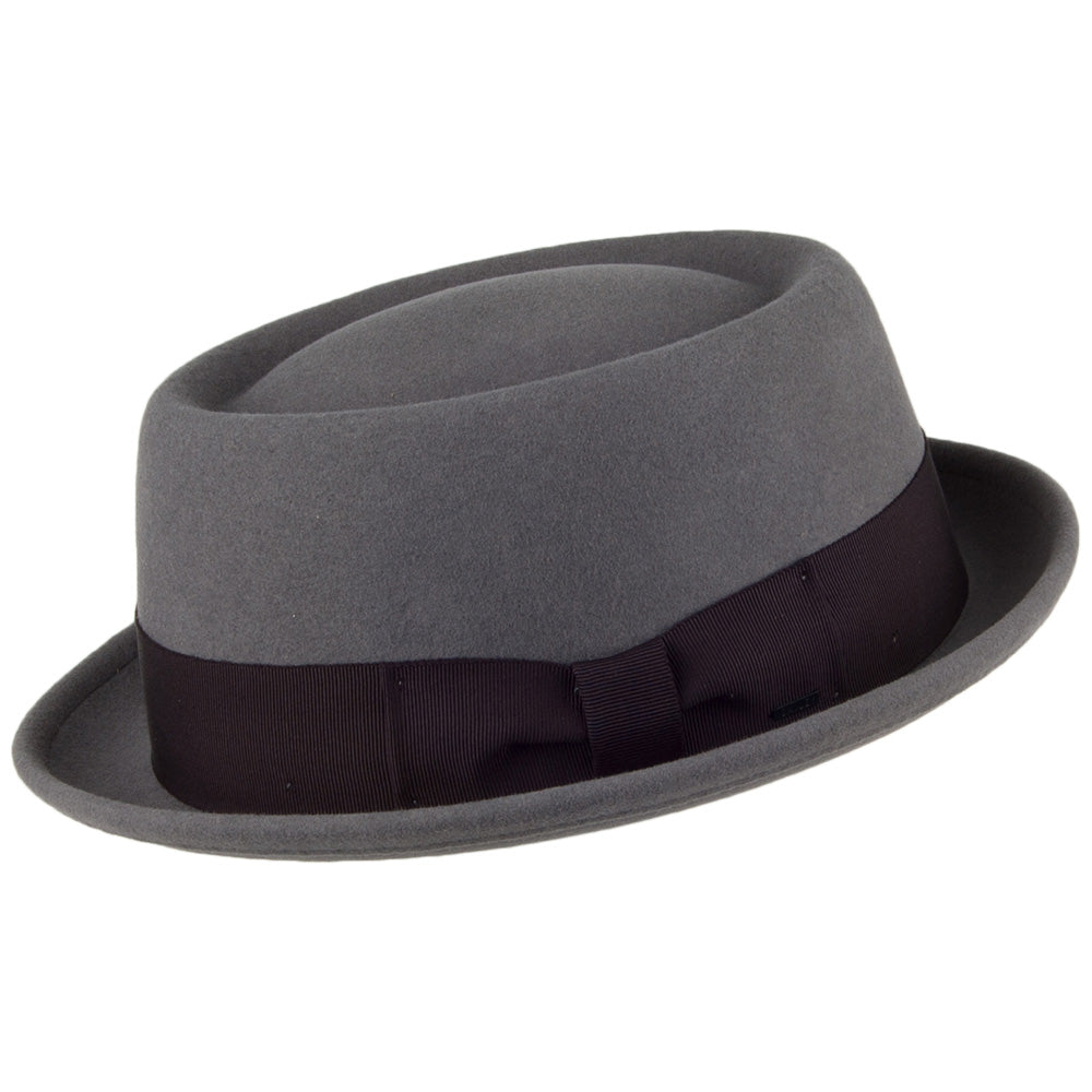 Bailey Hats Darron Crushable Water Repellent Wool Felt Pork Pie Hat - Gunmetal