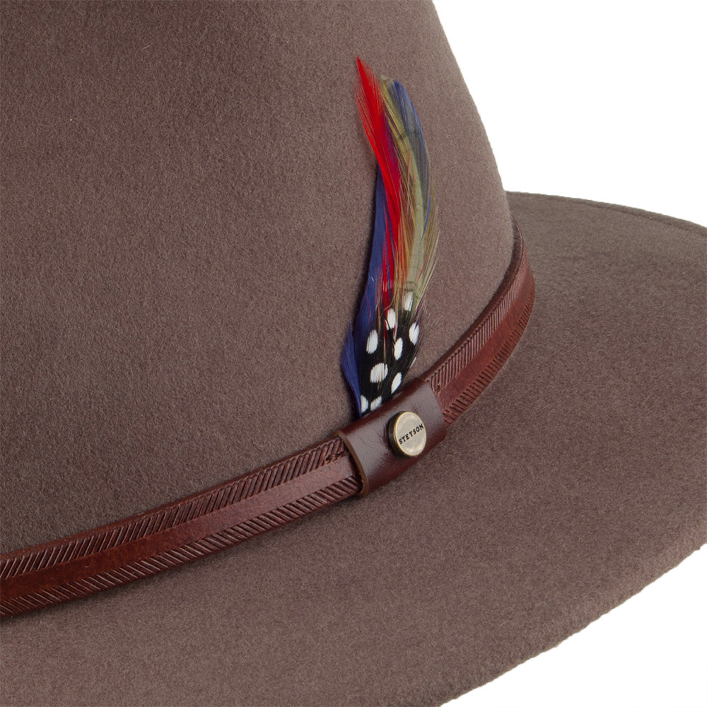 Stetson Hats Rantoul Safari Fedora Hat - Light Brown