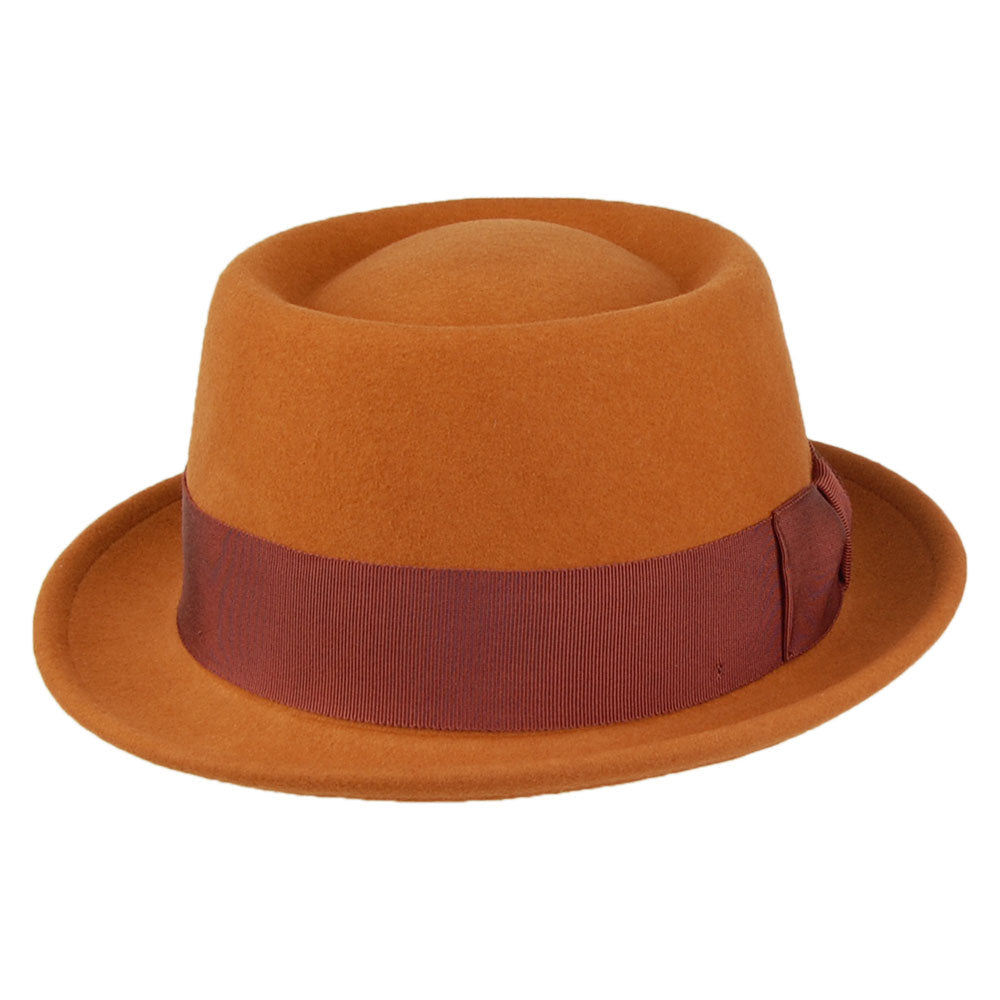 Bailey Hats Darron Crushable Water Repellent Wool Felt Pork Pie Hat - Caramel