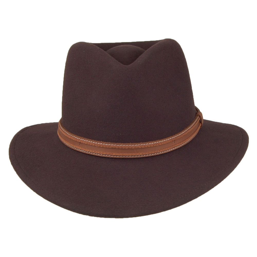 Bailey Hats Camden LiteFelt Safari Fedora - Brown