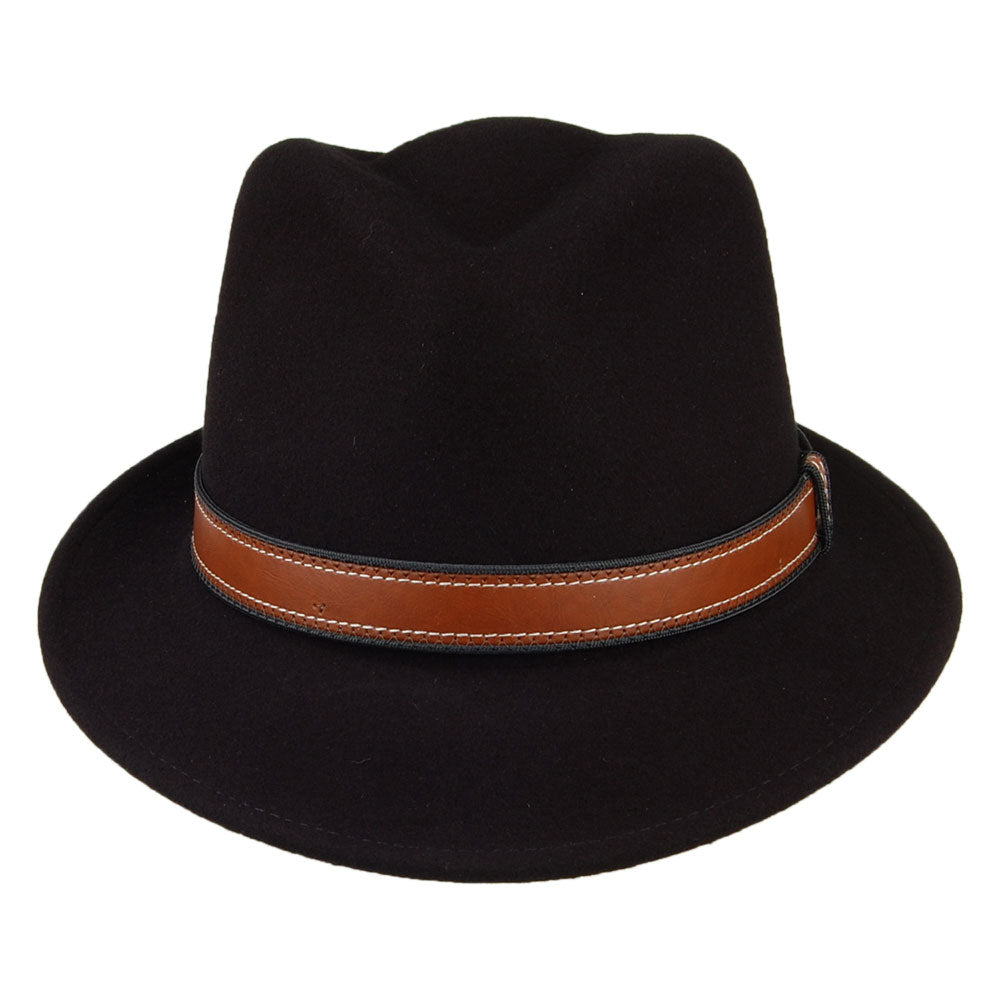 Bailey Hats Dodgson LiteFelt Fedora Hat - Black